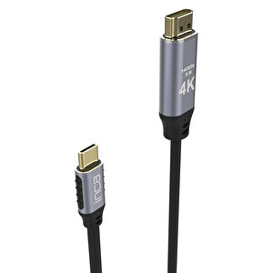 Inca ITCH-02TX Type-C To HDMI 4K Altın Uçlu Kablo 2 Metre buyuk 3