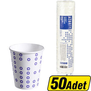 Asorty Karton Bardak Damla Desen 7 oz 50'li Paket