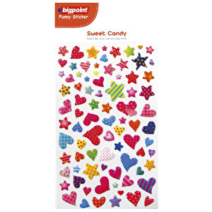 Bigpoint Sticker Karışık Kalpler ve Yıldızlar buyuk 1