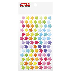 Bigpoint Sticker Pastel Renkli Yıldızlar Orta Boy buyuk 1