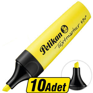 Pelikan Fosforlu Kalem Sarı Renk 10'lu Paket