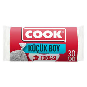 Cook Çöp Torbası Küçük Boy 40 cm x 47 cm Beyaz 30'lu Paket