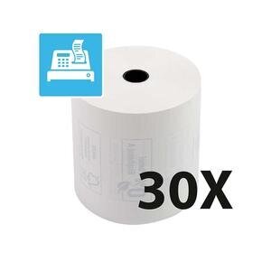 Exacompta Receipt Roll 76 m, 12 mm core, 55 gsm Thermal Paper 80 mm x 80 mm Pack of 10