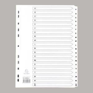 Exacompta A4 Mylar Index Divider A-Z White 