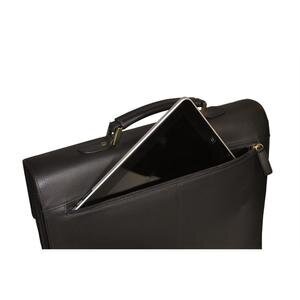 Monolith Traditional Leather Briefcase Black