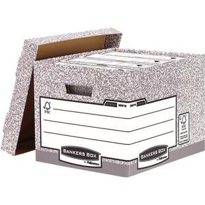 Fellowes Bankers Box® System Heavy-Duty R-Kive® Cardboard Storage Box Grey