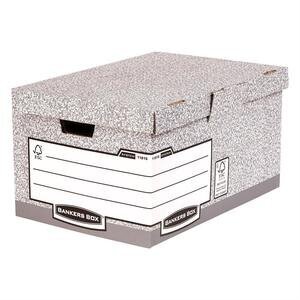Fellowes Bankers Box® System Flip Top Maxi Cardboard Storage Box Grey