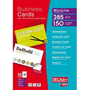 Decadry Business Cards White 285g PK150