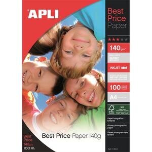 Apli Glossy Photo Paper 140 gsm Pack of 100