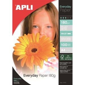 Apli Glossy Photo Paper 180 gsm Pack of 100