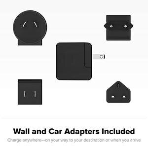 Mophie Universal Wireless Charger Stream Global Travel Kit, Qi Enabled, 5W Black