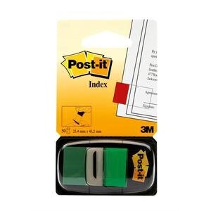 Post-it Index Flags 25 mm x 43.2 mm Medium Green 50 Tabs