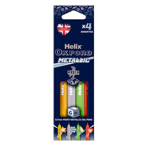 Oxford Metallic Gel Ballpoint Pen Pack of 4