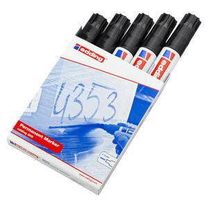 Edding e-800 Permanent Marker Black Pack of 5