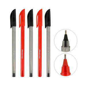 Avansas Snow Ballpoint Pen Pack of 5 (3 black, 2 red)
