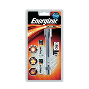 Energizer Flash Light Metal Torch 5 x LED 2 x AA Batteries