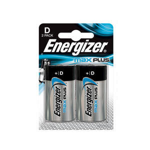 Energizer Max Plus D Alkaline Batteries (Pack 2)