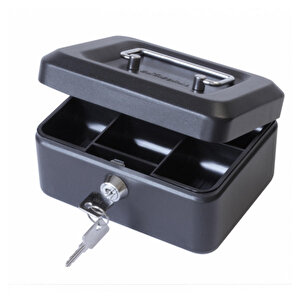 Cathedral metal cash box 150mm blk