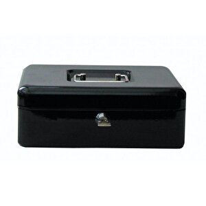Cathedral metal cash box 300mm blk