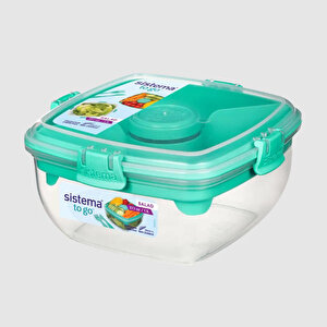 SALAD TO GO CLEAR WITH COLOURED CLIPS