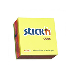 Sticky Notes Cube76x76mm Neon Colours
