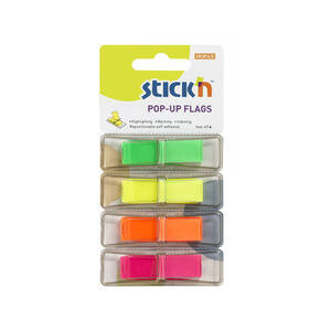 PopUp Flags 45x12mm 160 Tabs 4 Neon Colours