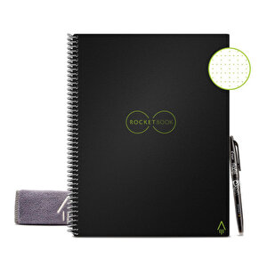 Buy Rocketbook Core Letter A4 Reusable Smart Notebook 32 Pages Dot Grid  Black