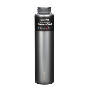 Sistema® Stainless Steel Bottle 600ml Silver
