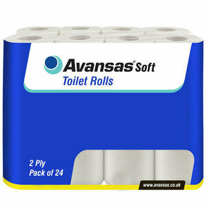 Avansas Soft Toilet Roll 2-ply 18 m Pack of 24