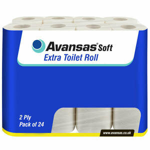 Avansas Soft Extra Toilet Roll 2-ply 21.6 m Pack of 24