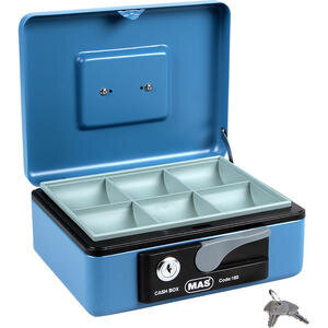 Mas 185 Medium-Size Cash Box Blue