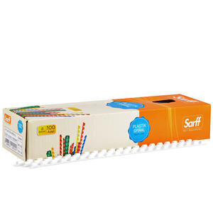 Sarff Plastic Binding Spine 6 mm White Box of 100