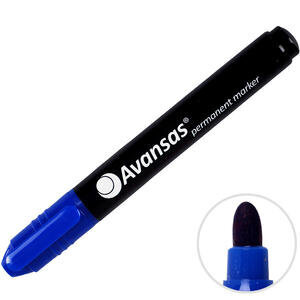 Avansas 907 Permanent Marker 1.5 mm Bullet Tip Blue