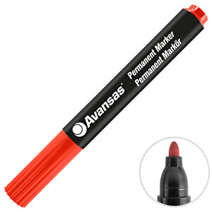 Avansas 907 Marker Pen Round Tip Red