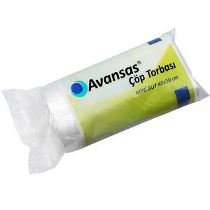 Avansas Bin Liners 10 L Transparent 40 cm x 50 cm Pack of 40