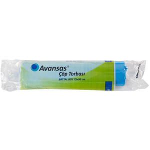 Avansas Bin Liner 75 L Blue Heavy Duty 75 cm x 90 cm Pack of 10
