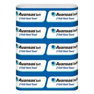 Avansas Soft Z-Fold Hand Towel 2-ply 200 Sheets 20 cm x 24 cm Case of 12
