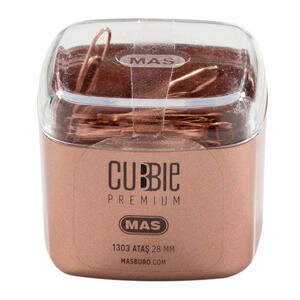 Mas 1303 Cubbie Premium Paperclips 28 mm Rose Gold Pack of 45