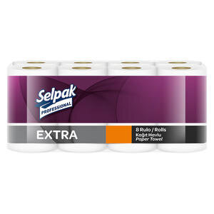 Selpak Professional Extra Kitchen Roll 2-ply 12.5 m Pack of 8