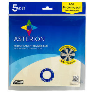 Asterion Microfilament Yellow Cleaning Cloth Pack of 5
