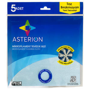 Asterion Microfilament Blue Cleaning Cloth Pack of 5