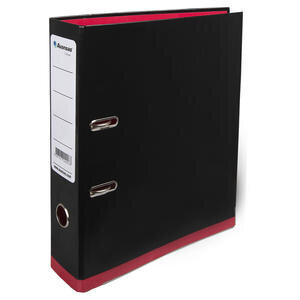 Avansas Colours A4 Lever Arch File Black/Pink