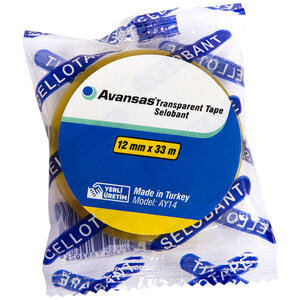 Avansas AY14 Office Tape Transparent 12 mm x 33 m