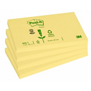 Post-it Rec Notes 76x127mm YL PK12