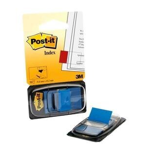 Post-it Index Flags 25 mm x 43.2 mm Medium Blue 50 Tabs Pack of 12