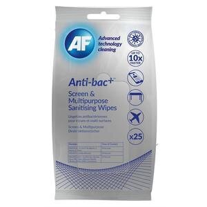AF Antibacterial Sanitising Screen Multipurpose Wipes Pack of 25