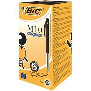Bic M10 Original Ballpoint Pen 1.0 mm Black Pack of 50