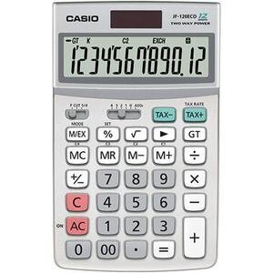 Casio JF-120ECO 12-Digit Desktop Calculator Silver