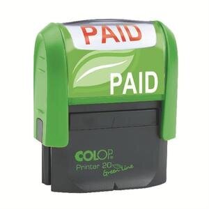 Colop Green Line Word Stamp PAID