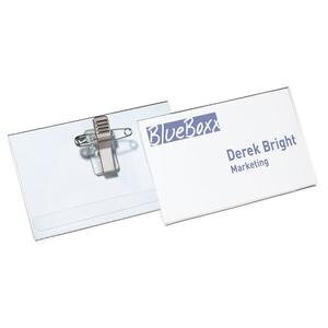 Durable Name Badge with Combi-Clip 54 x 90 mm 8145 Pack of 50